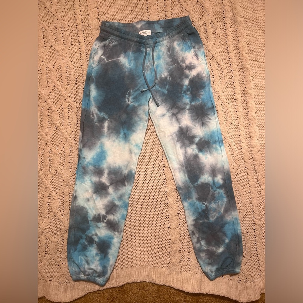 Michael Stars Blue Tie Dye Sweatpants, size small